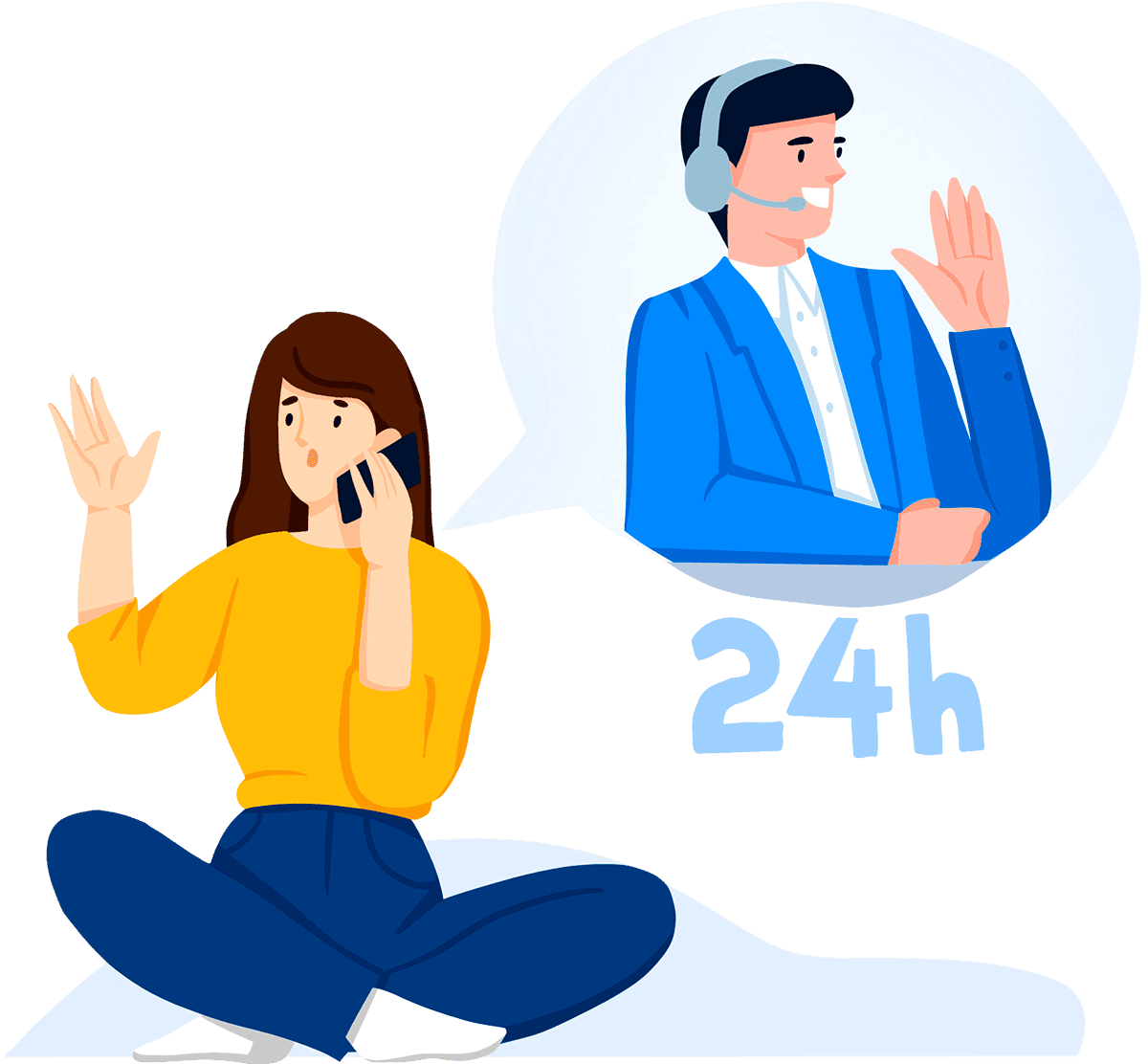 Illustration representing Customer support