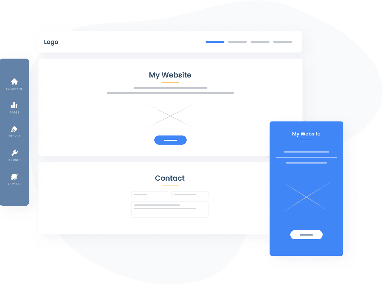 Illustration of A Website Homepage