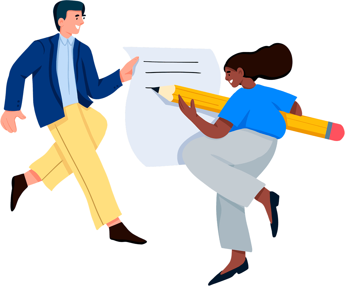 Illustration to represent writing